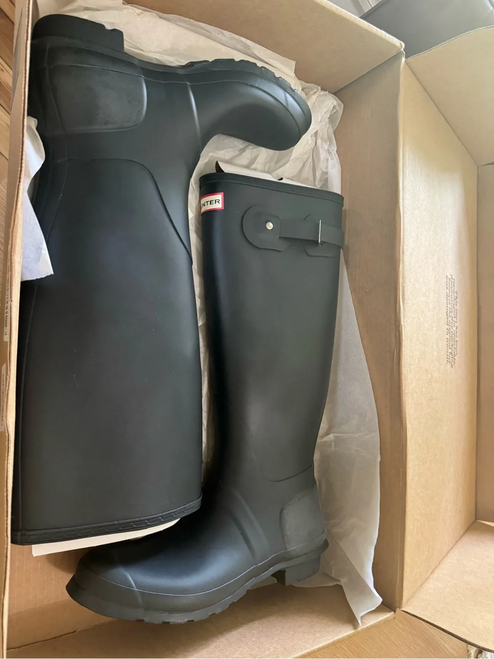 Hunter Matte Black Tall Waterproof Boots